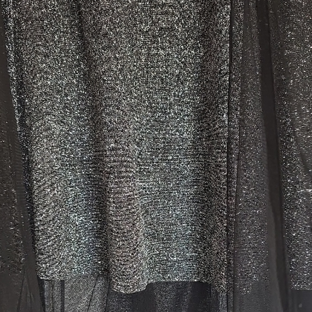 She + Sky Black Sparkle Midi Skirt - Picture 3 of 8